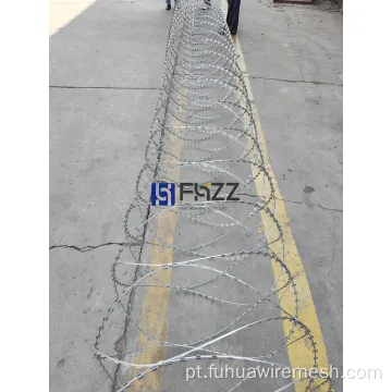 Diâmetro 700mm Galvanized Concertina Wire,